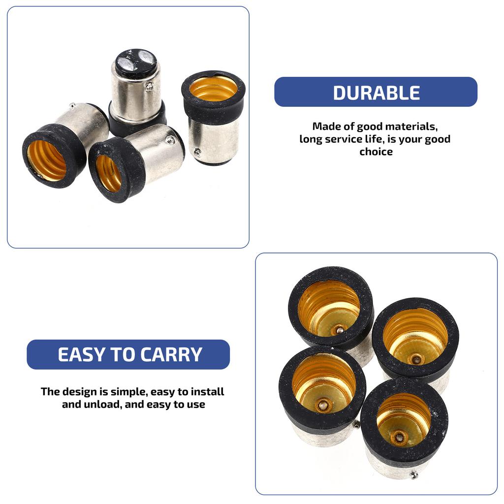 8Pcs Lamp Holder Socket Adapter E17 To E14 Light Bulb Converter Plastic Copper Material Easy Installation Reliable Connection