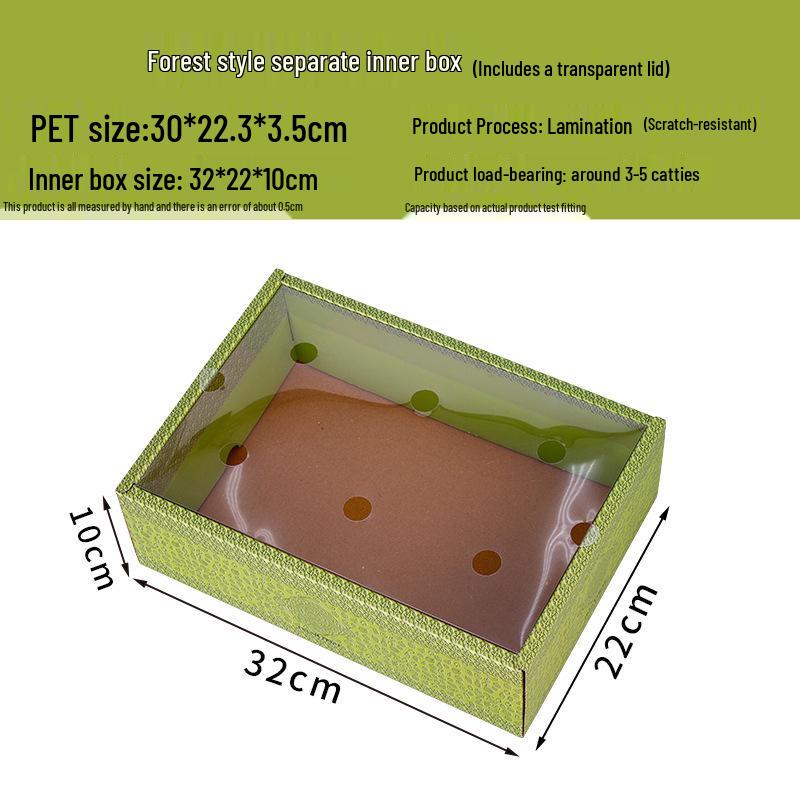 

Transparent 10 Jin Fruit & Floral Gift Box - Empty Leather Packaging Minimum Order: 10