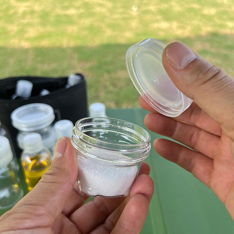 Travel Size Salt Bottle BBQ Sauce Container Camping Kitchen Seasoning Jar Portable Spices Container Cookware Set Seasoning Bag China Mainland