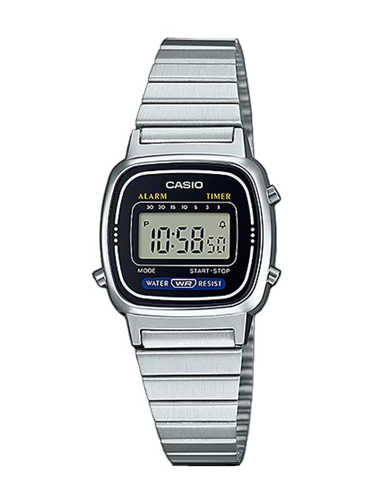 

Casio Полимерный корпус Ремешок из нержавеющей стали Мужские кварцевые часы LA670WA-1 чёрный