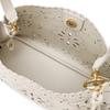 Daks Ivory Leather Flower Punching Shoulder Bag   Dcba6e587iv