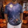 Men's Short Sleeve Halloween Graphic T-Shirt for Casual Themed Parties