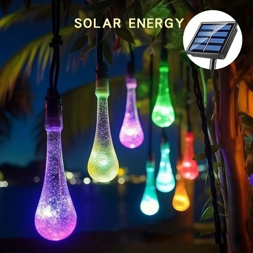 LED Drop String Lights, 5M 20 LEDs, Multicolor Outdoor Light, Decorative for Garden, Patio, Christmas and Party