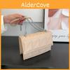 Trendy Small Square Bag With Quilted Chain And Embroidery Perfect For Everyday Use