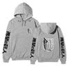 Attack on Titan Hoodie Unisex Fleece Sweatshirt Eren Mikasa Levi Character Print Autumn Winter Casual Pullover