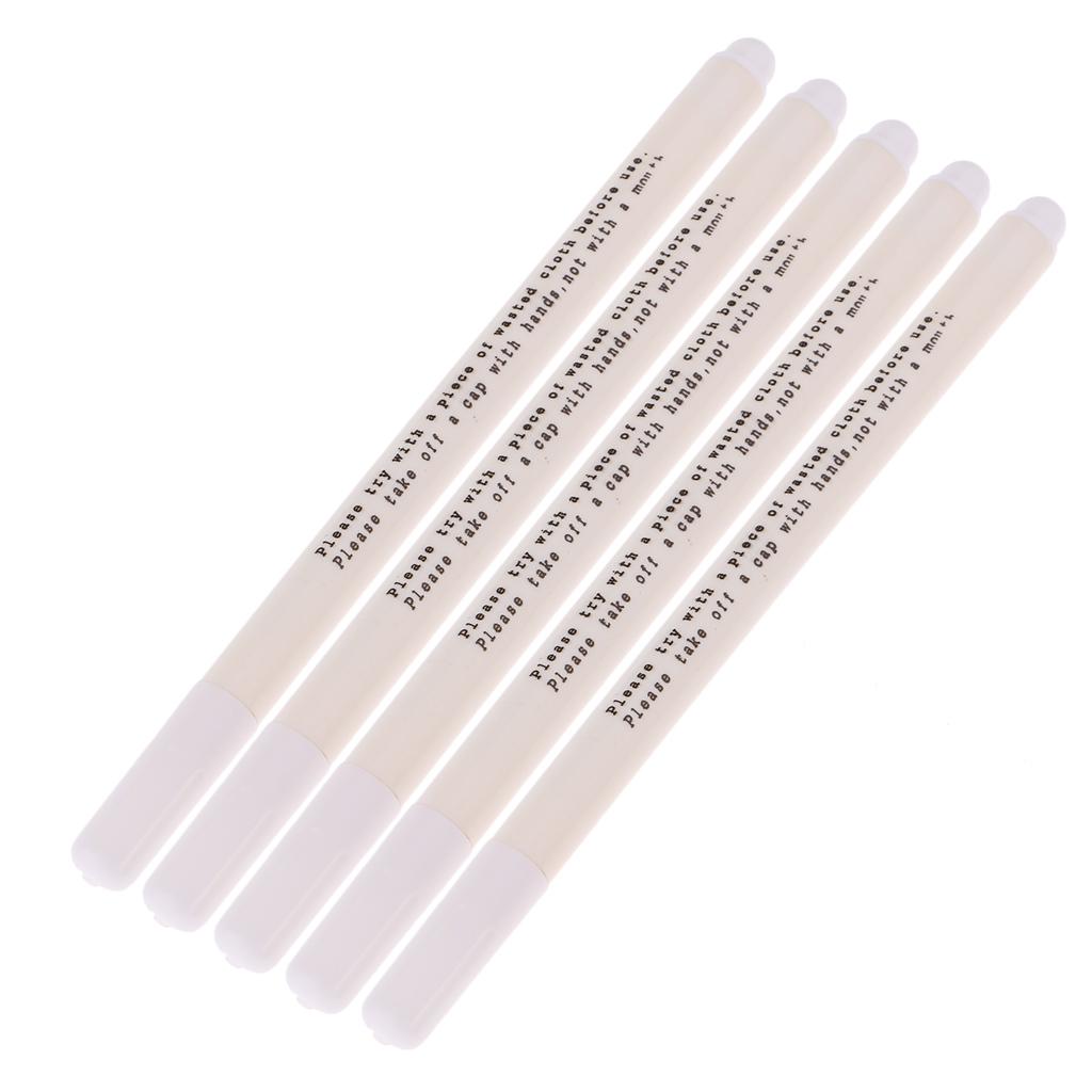 5 Pieces Plastic Water Erasable Pen Water Soluble Pen Vanishing Marker Pen for Tailor Fabric Marking 15.5cm Length
