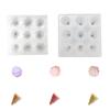 2024 New 1 Set Mini Small Cream Cone DIY Scented Candle Silicone Mold Ice Cream Cone Cake Decor Cute Mini Ice Cream Scented