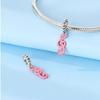 Cute Pink Note Beads Copper Original Beads Fit Original Charms Bracelet Jewelry Diy Fine Gifts For Women