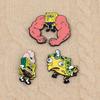 Creative European and American Popular SpongeBob SquarePants Patrick Star Funny Happy Cute Metal Badge, Brooch