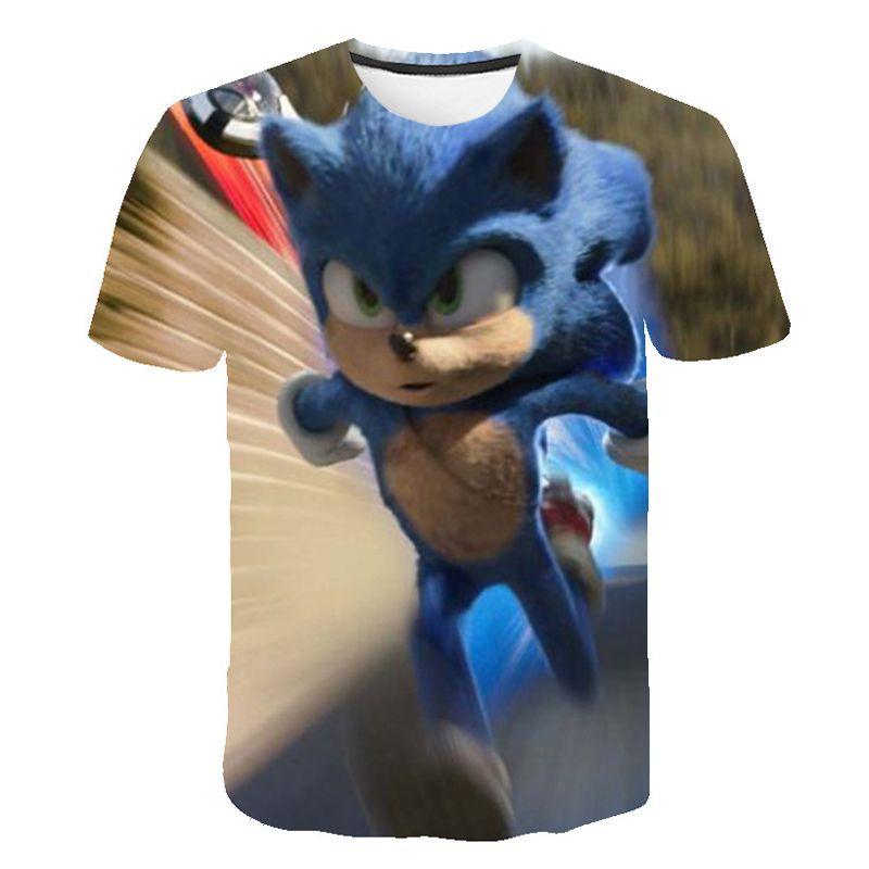 Vibrant Sonic The Hedgehog Printed T-shirt For Kids With Short Sleeves And Comfort Fit