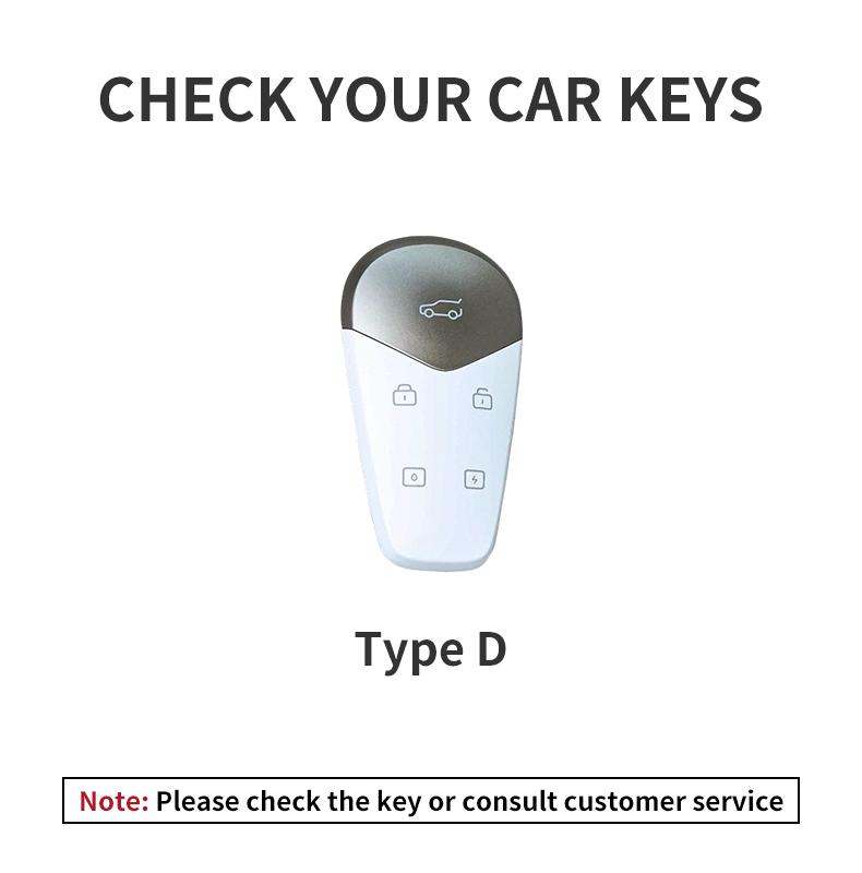 3D Leather Car Key Case Cover For VOYAH DREAM POWER PHEV EV Car Remote Keychain Anti-Scratch Cover Shell Decorative Accessories