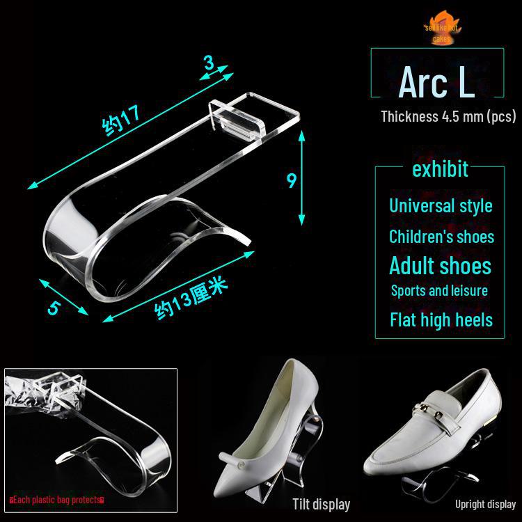 Transparent Acrylic Shoe Display Rack for Adult & Children's Shoes