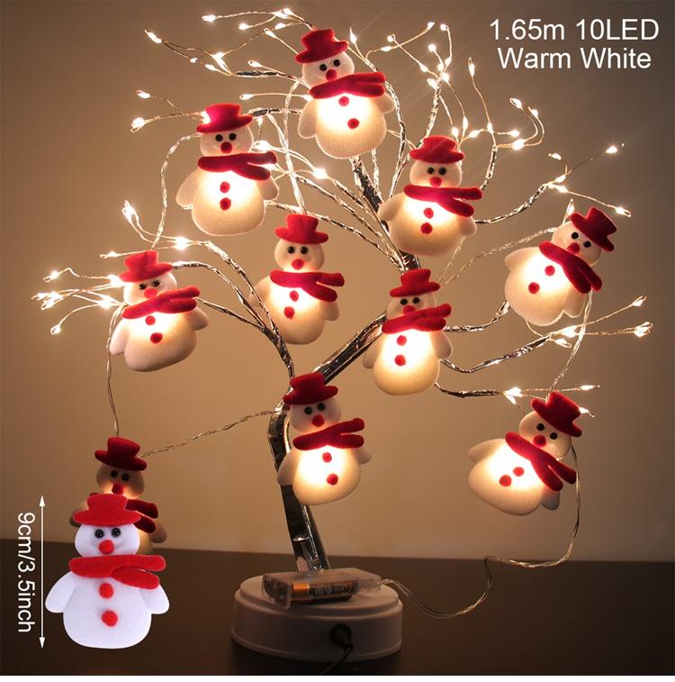 LED Snowman Christmas Garland String Lights Merry Christmas Tree Decorations for Home Christmas Ornament Navidad Noel New Year