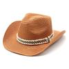 Summer Straw Hat For Men And Women With Wide Brim Sunshade For Outdoor Travel