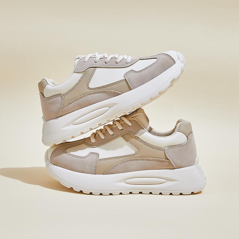 Fashion Women‘s Shoes 2025 Spring New Style Soft Soled Running Shoes Comfortable Non Slip Vulcanized Shoes Lace-up Casual Sneakers