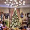 Christmas Snowflake Rotating Projection Lamp Christmas Tree Crown Decoration Christmas Day Indoor Atmosphere Light Holiday Lighting