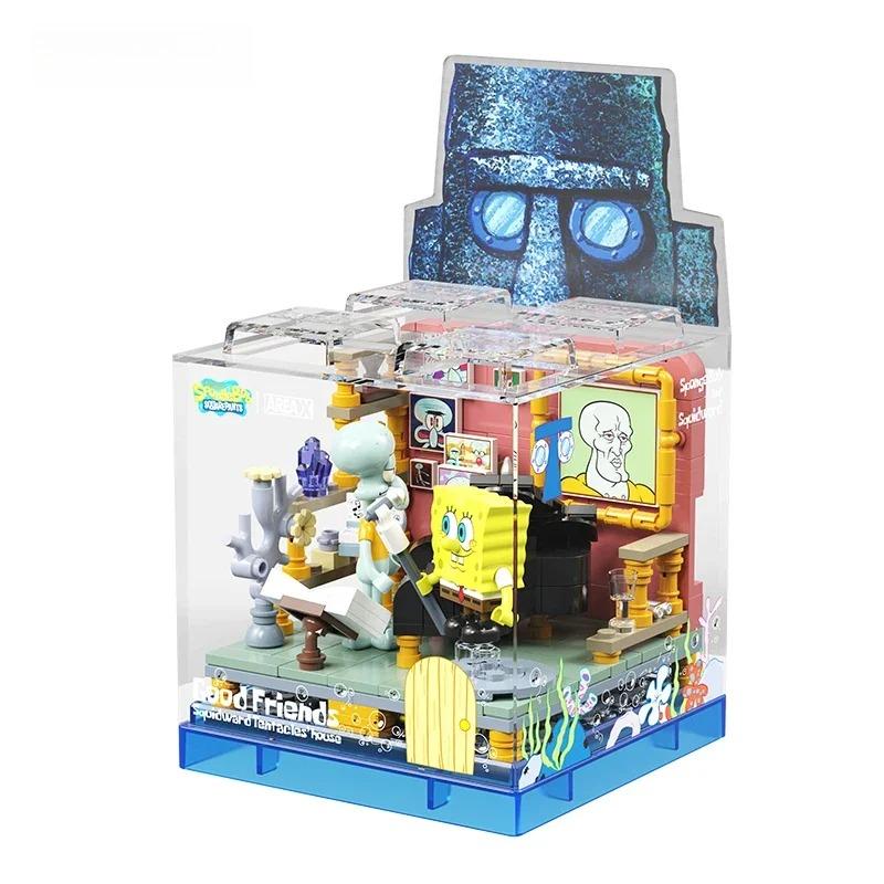 Cartoon Küstenhütte Bausteine Set, MOC Montage Modell Spielzeug, Kreatives Ornament für Fans & Kinder