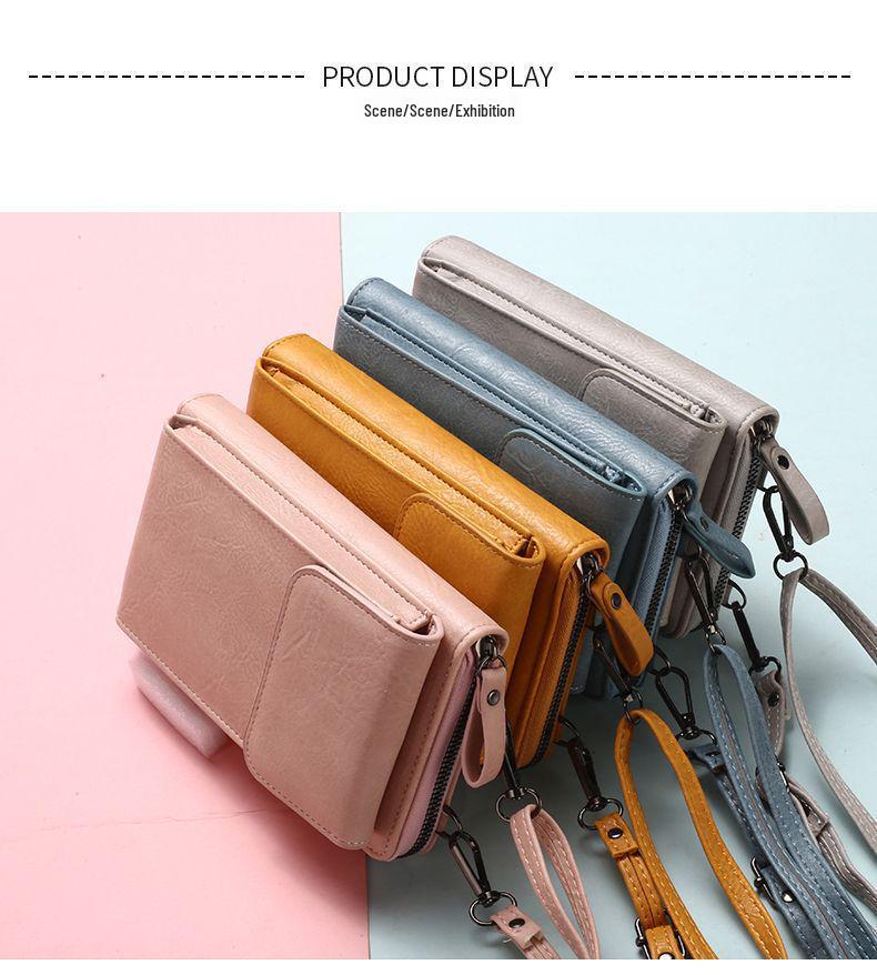 Summer 2024 Women's Multi-functional Crossbody Phone Bag with Zipper & Snap Button