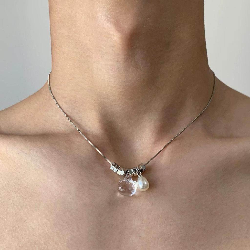 Starburst Double Layer Men's Necklace: Trendy, Light Luxury Hip Hop Style, Unisex Clavicle Chain