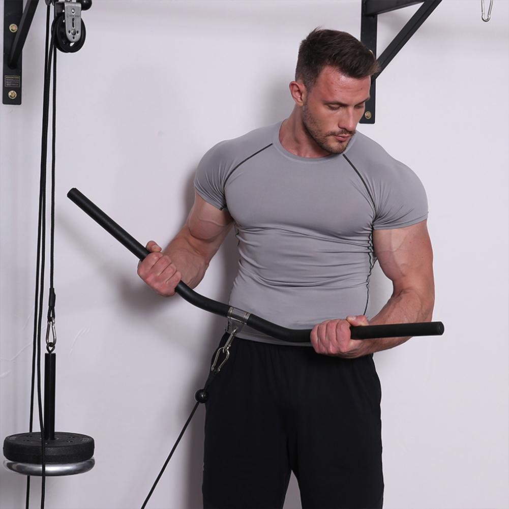 LAT Pull Down Bar Curl Pulldown Bar Detachable Triceps Pulldown Bar Adjustable LAT Pulldown Handle Attachments for Shoulder Back