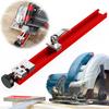 Cutting Machine Base Guide, Adjustable Circular Saw Guide Rail, Aluminum Alloy Double Locking Design Cutting Track for Precise Woodworking