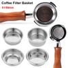 1Pcs 1Cup 2Cup Coffee Filter Basket Pressure Single Layer Clean Basket 304 Stainless Steel 51/58mm Coffee Machine Filter