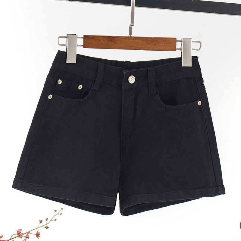 Plus Size Ladies Vacation Style Denim Shorts Oversize Women's Clothing