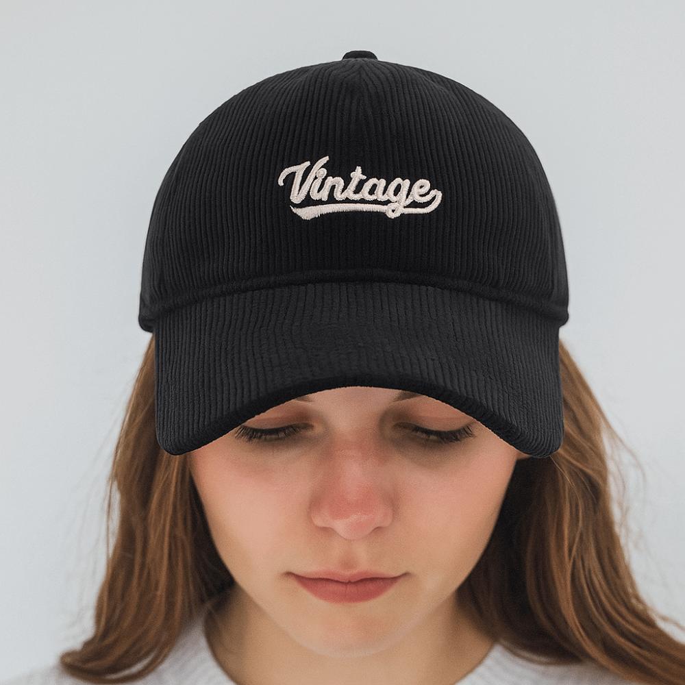 Korean Men Women Baseball Cap Corduroy Snapback Hat Fashion Letter Embroidery Cap  Visors