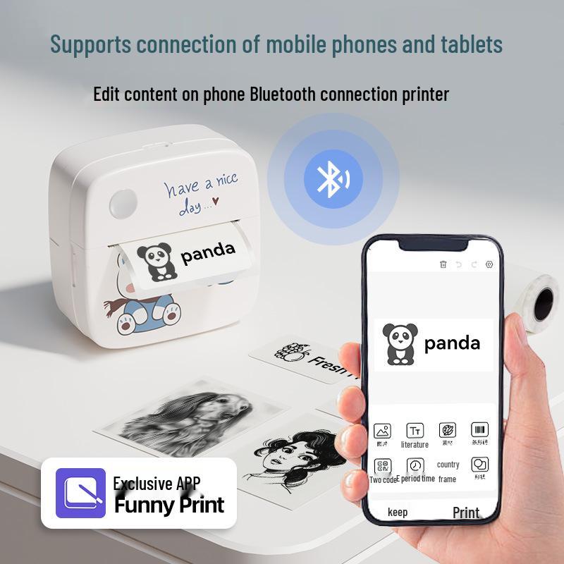 Compact Portable Thermal Printer for Labels & Photos - Mistake-Free Pocket Home Printer
