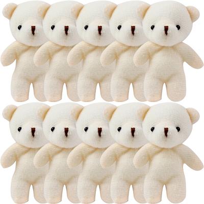 10 Pcs Mini Bear Hanging Toy Stuff Animals Little Small Toys Girls Soft Cartoon Plush