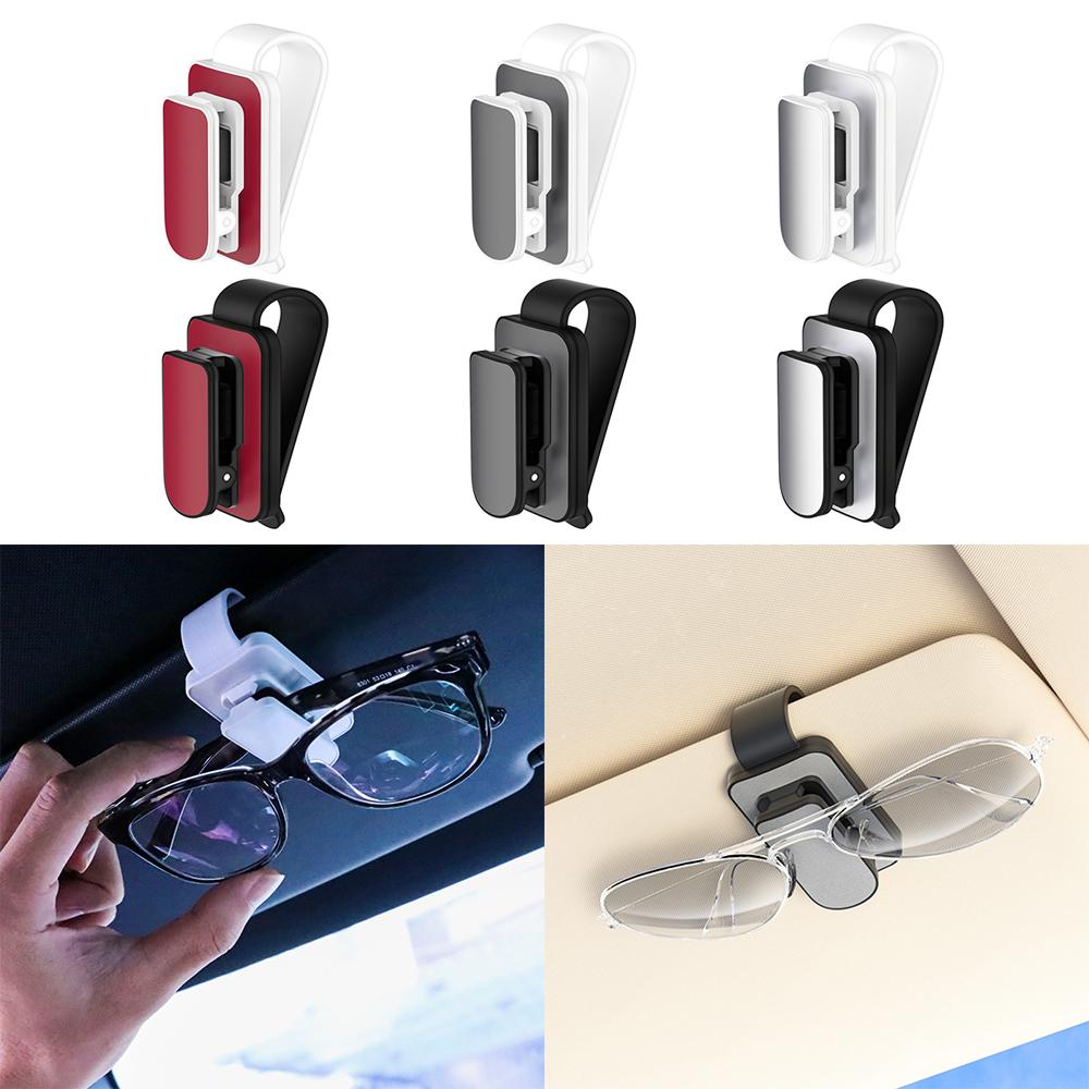 

1 шт. универсальный зажим для автомобильных очков, держатель для автомобильных солнцезащитных очков с козырьком, зажимы для хранения