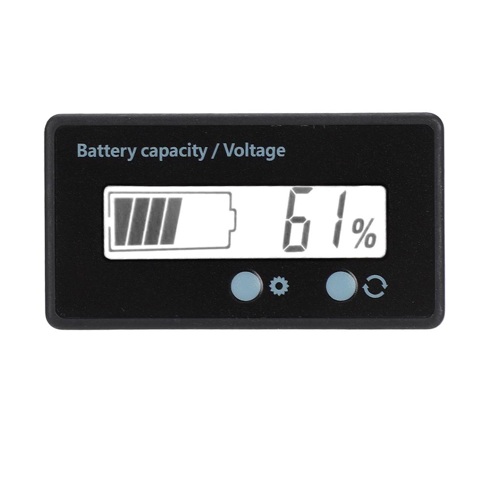 

GY-6GS Battery Power LCD Display Voltage Meter 12-84V with Light Alarm Function (White Light) білий