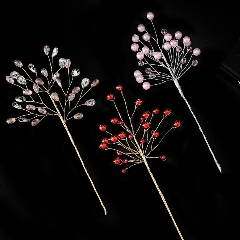 Ready-to-Place Christmas Branch Pick with Extended Stem for Decorating Tree, Wreath, Garlands, and Table Displays