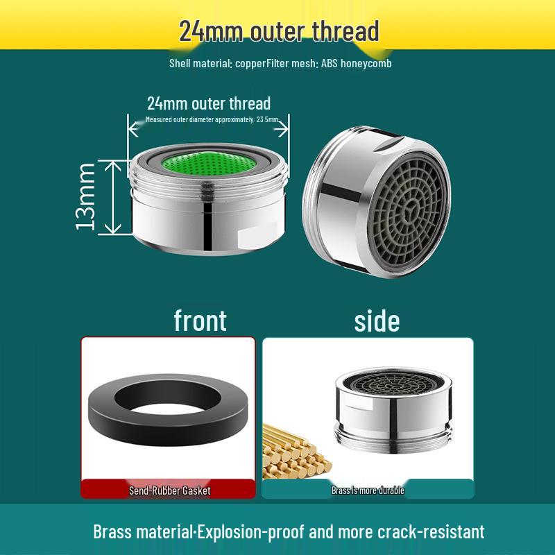 Anti-Splash Faucet Aerator with Filter Screen for Kitchen Sink