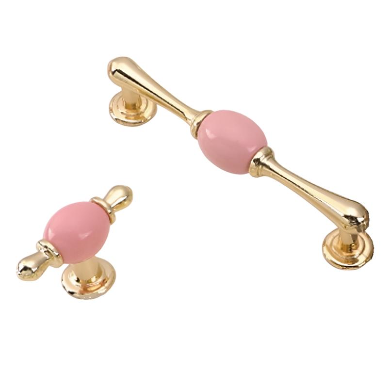 A34R Fashion Cabinet Handle Golden Kitchen Cupboard Door Handle European Style White Furniture Handle'