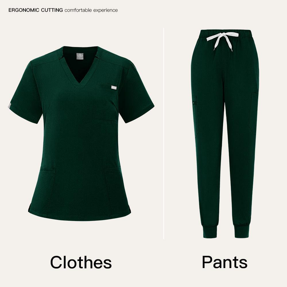 Unisex Sweat-Absorbent Breathable Dental & Beauty Salon Medical Scrub Suit