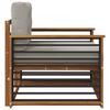 Outdoor Sofa Solid Acacia Wood and Polyester