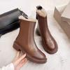 Thick-soled Cotton Shoes, Fashionable Ankle Boots