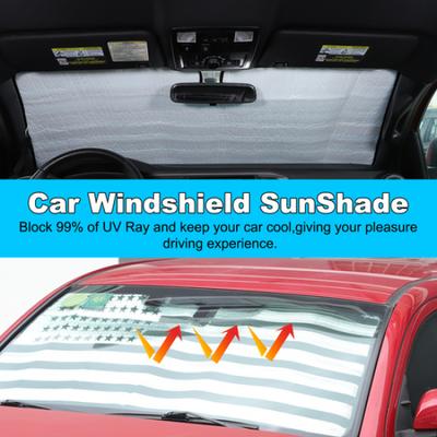US Flag Car Sun Shade Windshield Window Sunshade Cover For Toyota Tacoma 2016-22