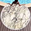 Abstract Marble Round Beach Blanket Microfiber Sand Resistant Beach Throw Towel Absorbent and Quick-drying Pool Towel Picnic Mat