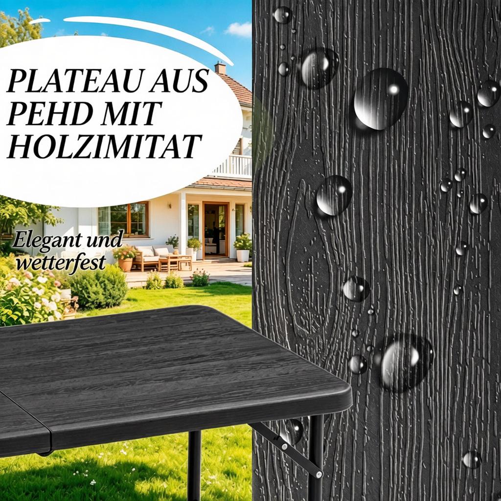 Versatile Side Table,Adjustable Height Folding Outdoor Dining Table,Portable Outdoor Camping Table(only with 1pc side table)