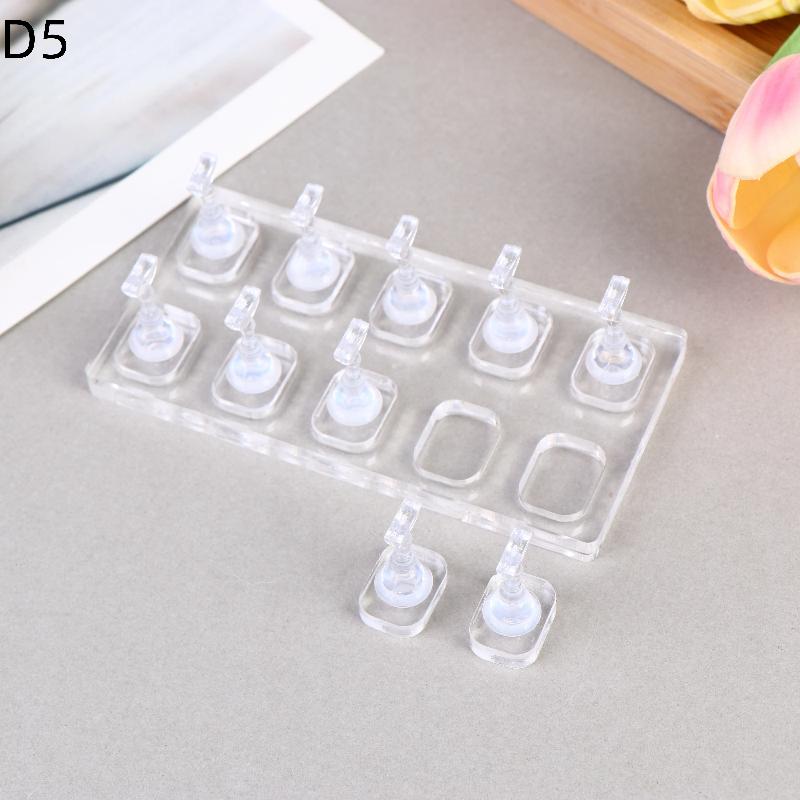 1 Set Non-Magnetic Nail Display Acrylic Nail Display Stand Tips Holder Nail Practice Stand Fingernail Diy Manicure Stand Tools