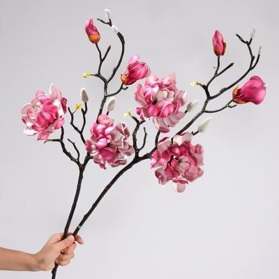 Echte Berührung Künstliche Magnolienblüte Handgefertigt Realistische Simulation Große Magnolie EVA Künstlicher Magnolienzweig Muttertagsgeschenk