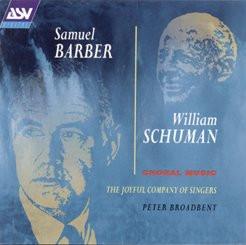 CD BARBER, SCHUMANN; BROADBENT - Barber/Schumann: Choral Music  CDDCA393 ASV 1996 Japan Classical Used