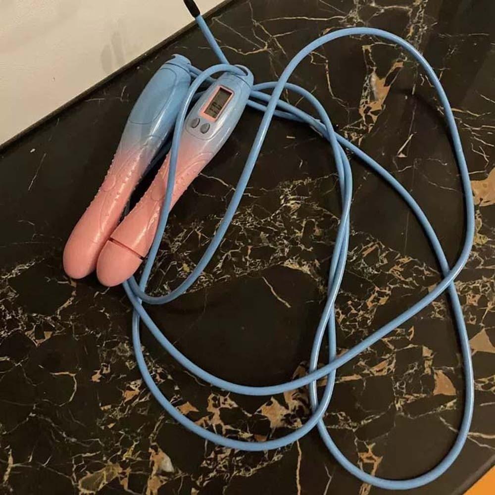 Contrast Color Counting Rope Skipping Non-slip Handle Fitness Jump Rope  Weight Loss