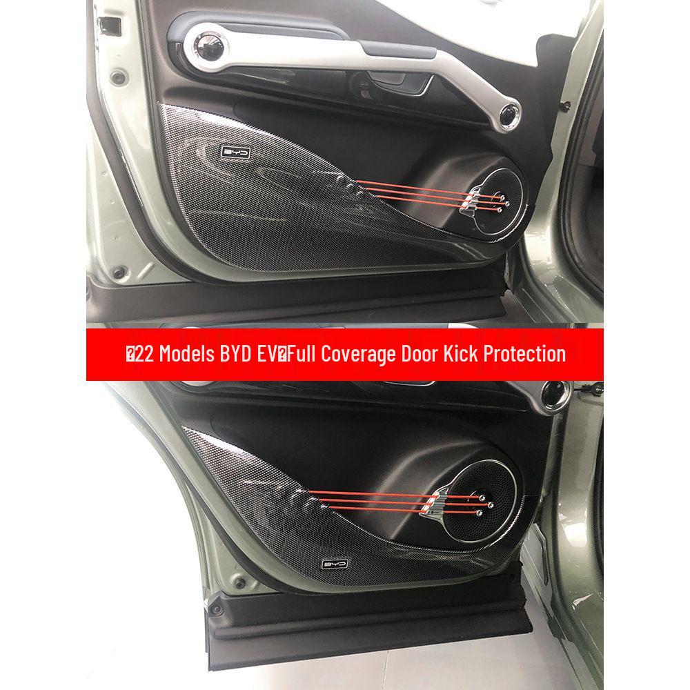 BYD Car Door Kick Mats: Scratch-Proof Interior Decorations for Tang, Song, Han, Dolphin, Seal, Yuan, and Qin Plus Models.