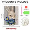 DIY Pearl Painting Set Rabbit and Flower Pattern Home Decoration Handmade Sticky Diamond Creative Canvas Pearl Art Painting Crafts Perfect Gift