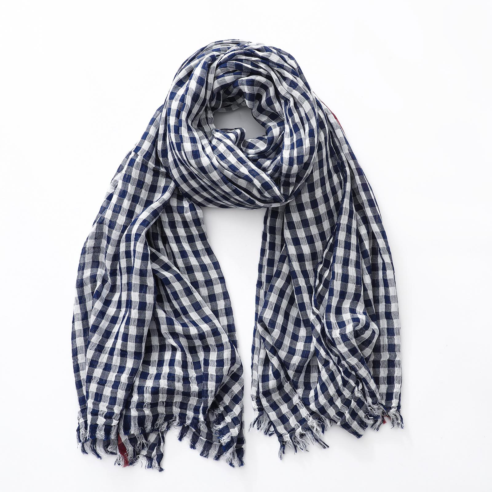 

Cotton Linen Plaid Fashion Women Scarf Autumn Winter Warm Neckerchief Pashmina Casual Male Accessories Tassel Bufandas Shawls