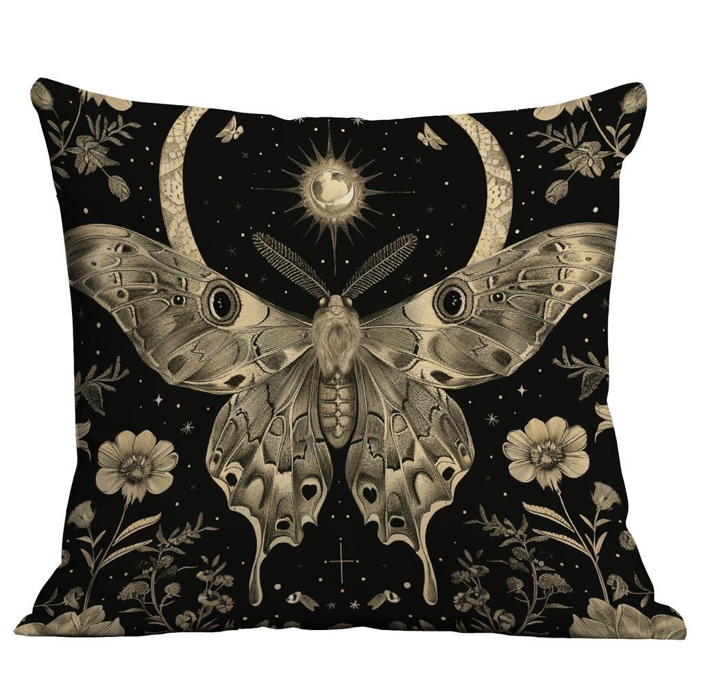 New Imitation 3d Butterfly Printed Pillowcase Retro Home Sofa Cushion Pillowcase Decoration