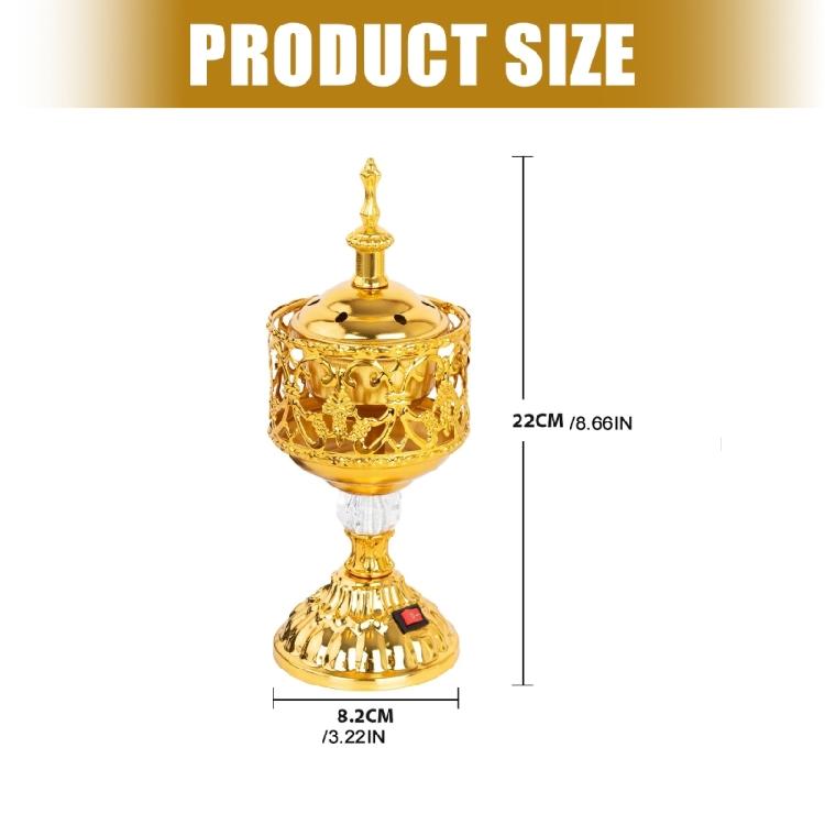 Electric Incenses Burners Metal Incenses Burners Holder Middle Eastern Styles Electric Censers for Yogas Home Decors